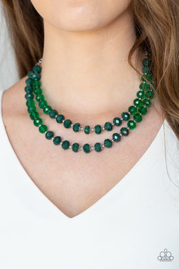 Glitter Gratitude - Green Necklace 13n