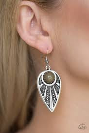 Take A WALKABOUT - Green Earring