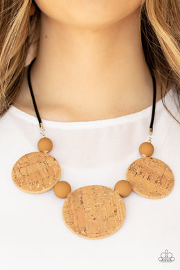 Pop The Cork - Brown Necklace 1310n