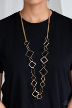 Load image into Gallery viewer, Backed Into A Corner - Gold Necklace 2599N