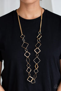 Backed Into A Corner - Gold Necklace 2599N