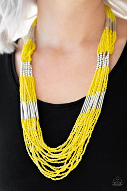 Let It BEAD - Yellow Necklace 79n