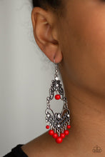 Load image into Gallery viewer, Colorfully Cabaret - Red Earring
