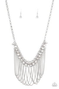 Flaunt Your Fringe - White Necklace 1380n