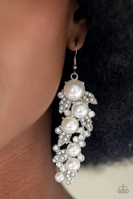 The Party Has Arrived - White Earring 2902e