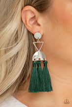 Load image into Gallery viewer, Tassel Trippin - Green Earring 29E