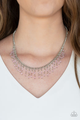 Sporadic Sparkle - Pink Necklace