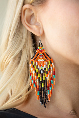 Boho Blast - Black Earring 16E