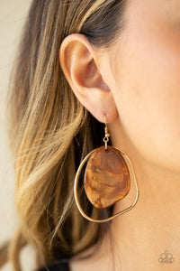 HAUTE Toddy - Brown Earring 15E