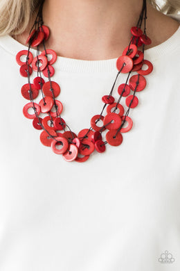 Wonderfully Walla Walla - Red Necklace 1381n
