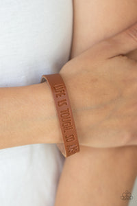 Life is Tough - Brown Bracelet 1785b