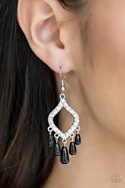 Divinely Diamond - Black Earring