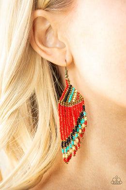 Bodaciously  Bohemian - Red Earring 80E