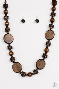 Tiki Tonga Brown - Brown Necklace