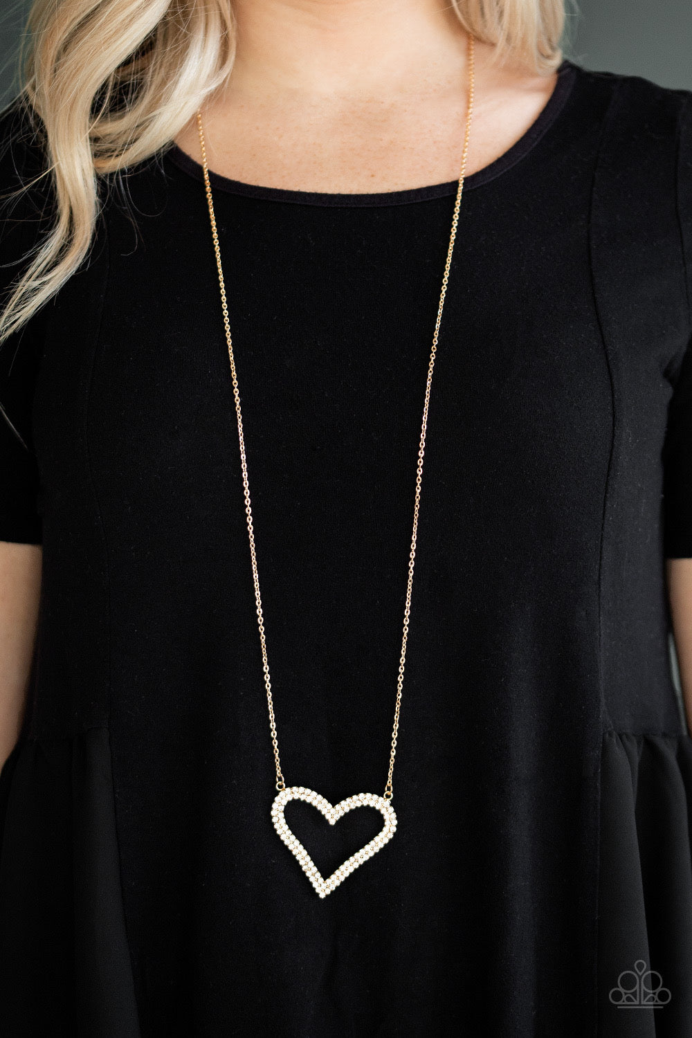 Pull Some HEART - strings - Gold Necklace 1134N