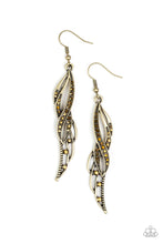 Load image into Gallery viewer, Let Down Your Wings - Brass Earring 47e