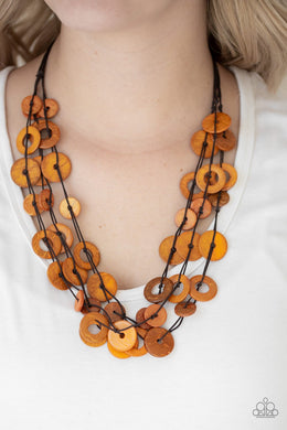 Wonderfully Walla Walla -Orange Necklace 1381n