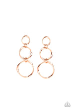 Load image into Gallery viewer, Three Ring Radiance - Copper Earring 2703E