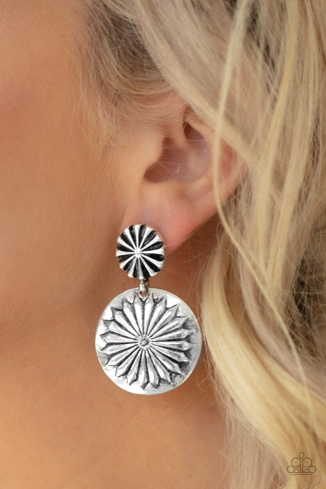 Fierce Florals - Silver Earring