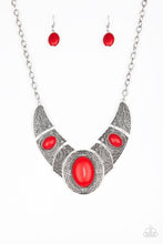 Load image into Gallery viewer, Leave Your Land Mark - Red Necklace 46n