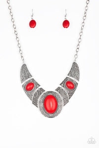 Leave Your Land Mark - Red Necklace 46n