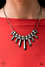 Load image into Gallery viewer, Dangerous Dazzle  -  Gunmetal Necklace 1391n