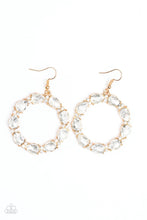 Load image into Gallery viewer, Ring Around The Rhinestones Gold Earring