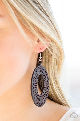 Retro Retreat - Brown Earring