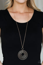 Load image into Gallery viewer, Running Circles In My Mind - Gold Necklace