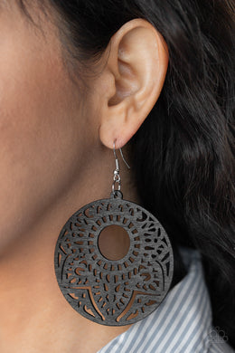 Mandala Mambo - Black Earring 2672E