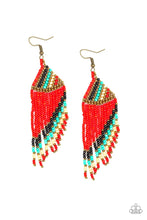 Load image into Gallery viewer, Bodaciously  Bohemian - Red Earring 80E
