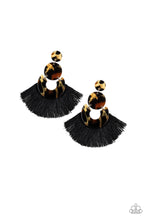 Load image into Gallery viewer, One Big Party ANIMAL - Black Earring 103e
