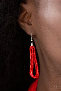 Right As RAINFOREST - Red Necklace 1022n