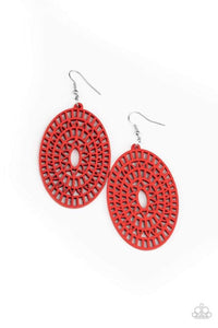 Tropical Retreat - Red Earring 2766e