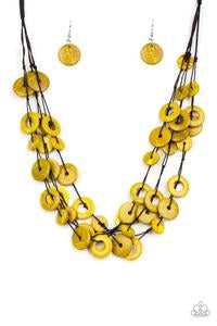 Wonderfully Walla Walla - Yellow Necklace1381n