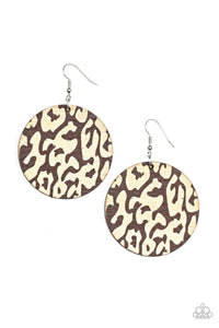 Catwalk Safari - Brown Earring