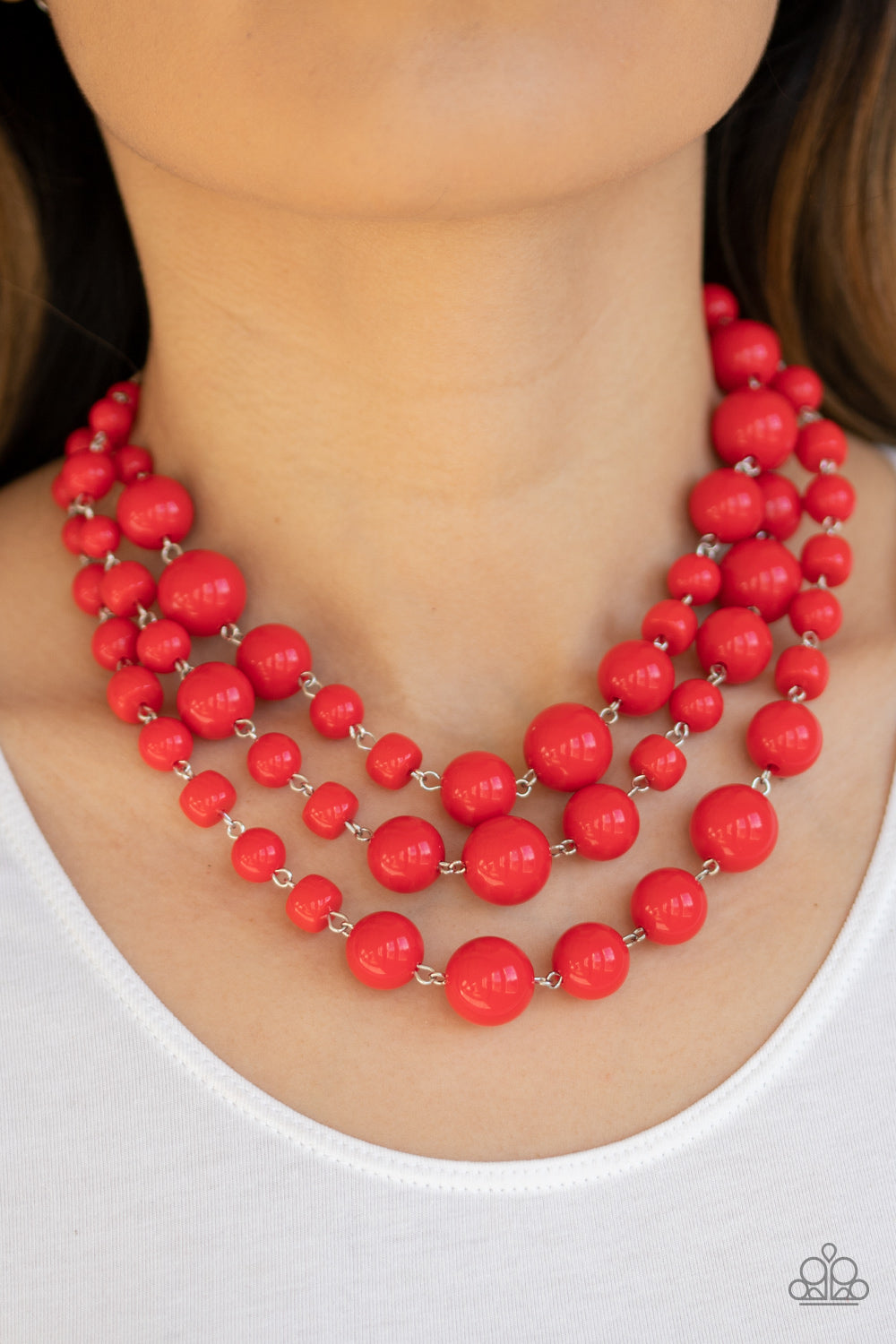 Everyone Scatter - Red Necklace 1006n