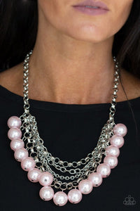 One - Way WALL Street - Pink Necklace