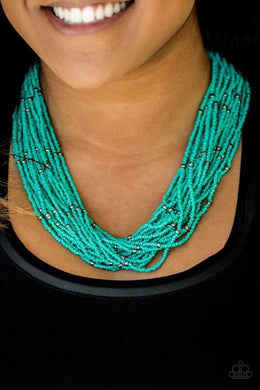 Summer Samba - Blue Seed Bead Necklace