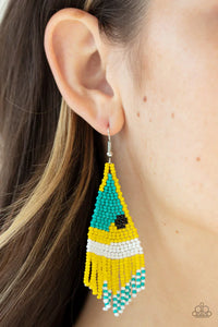 Brightly Beaded - Yellow Earring