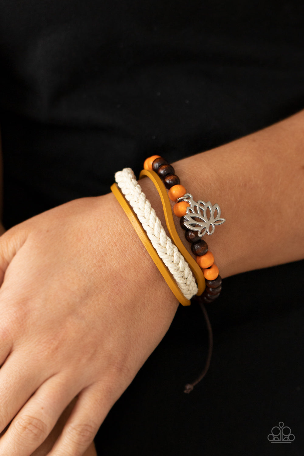 Lotus Beach - Orange Bracelet 1750b