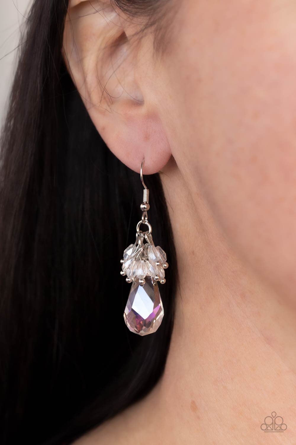 Well Versed  In Sparkle - White Earring 2852e