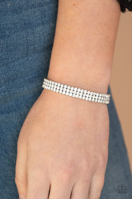 Stacked Decked - White Bracelet 1519b