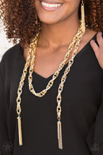 Load image into Gallery viewer, SCARFed for Attention - Gold  Blockbuster Necklace 1273N