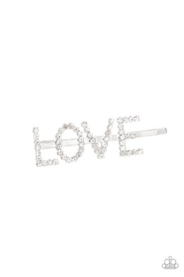 All You Need Is Love - White Hair Clip 2747H
