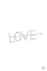 All You Need Is Love - White Hair Clip 2747H