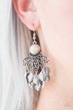 Load image into Gallery viewer, A Bit On The Wildside - White Earring