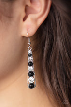 Load image into Gallery viewer, Drawn Out Drama - Black Earring 2567E