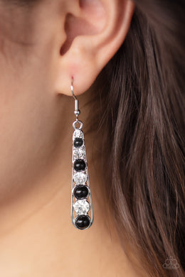 Drawn Out Drama - Black Earring 2567E