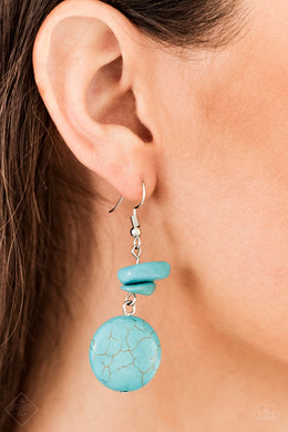 Fabulously Flintstone - Blue Earrings 2552E